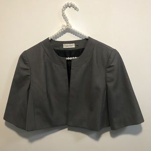 Calvin Klein Grannycore Boxy Bolero Jacket Women Sz 8 Lagenlook Old Money Modest